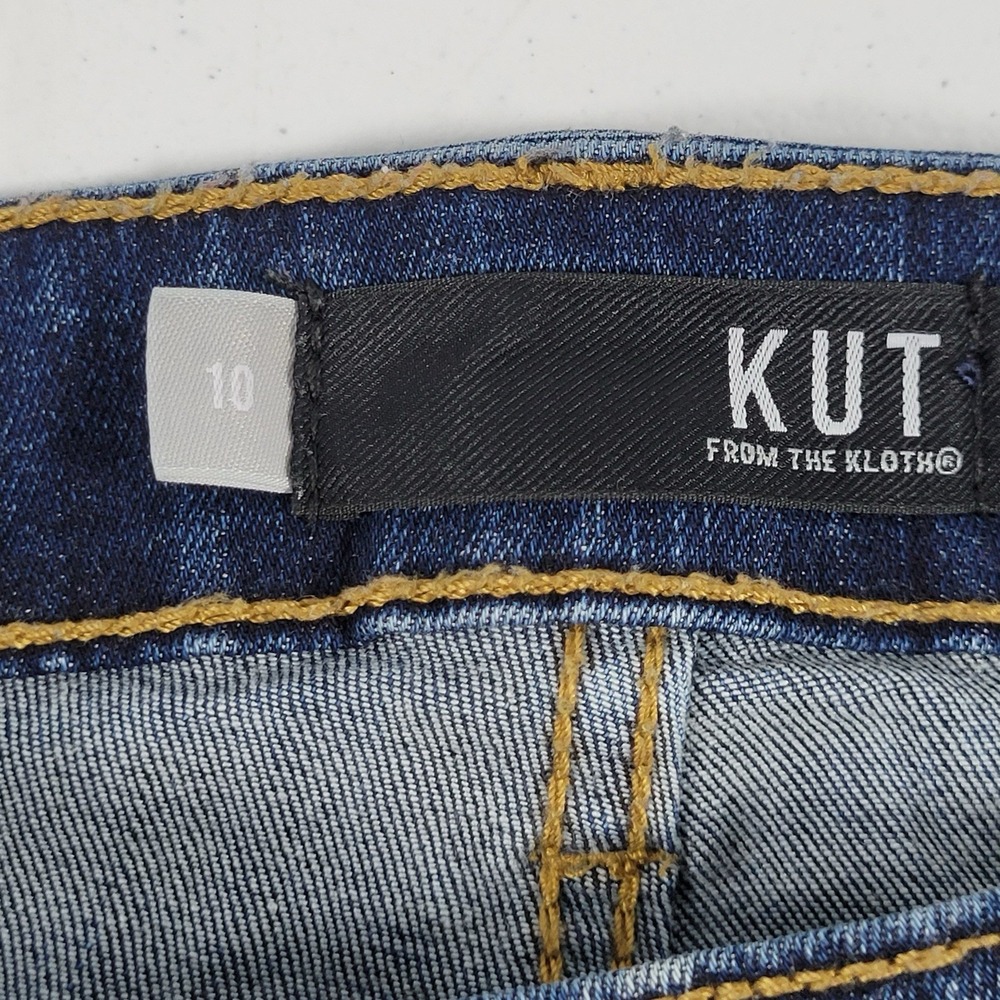 Kut From The Cloth Women's Jeans Toothpick Skinny‎ Raw Hem Size 10 Blue - Picture 7 of 11